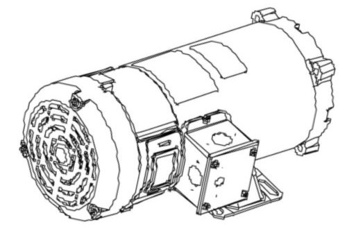 S56C with Base TEFC 90-180V DC PM Motor