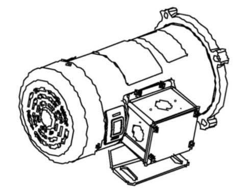 SS56 with Base TEFC 90-180V DC PM Motor